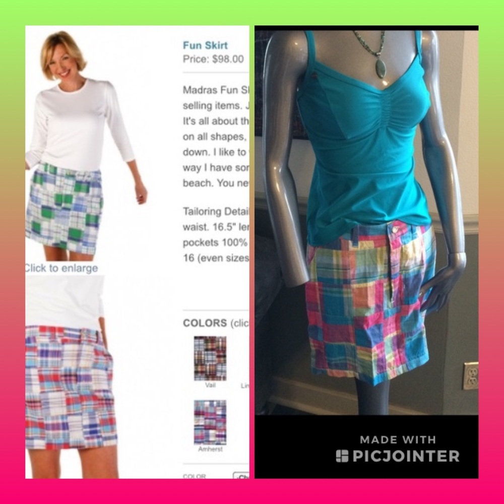 Genuine Cape Madras "Vineyard" Madras Skirt